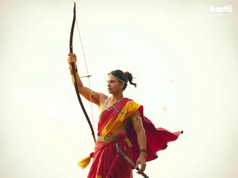 Bharat Bow Hero gameplay showing traditional Indian archer aiming at target with temple background